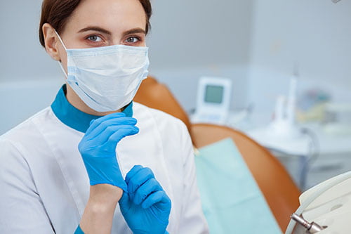 Patient receiving emergency dental care at a clinic in Barrie