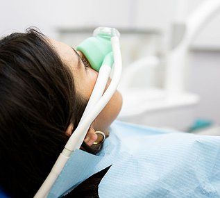 Patient receiving comfortable sedation dentistry treatment at a dental clinic in Barrie